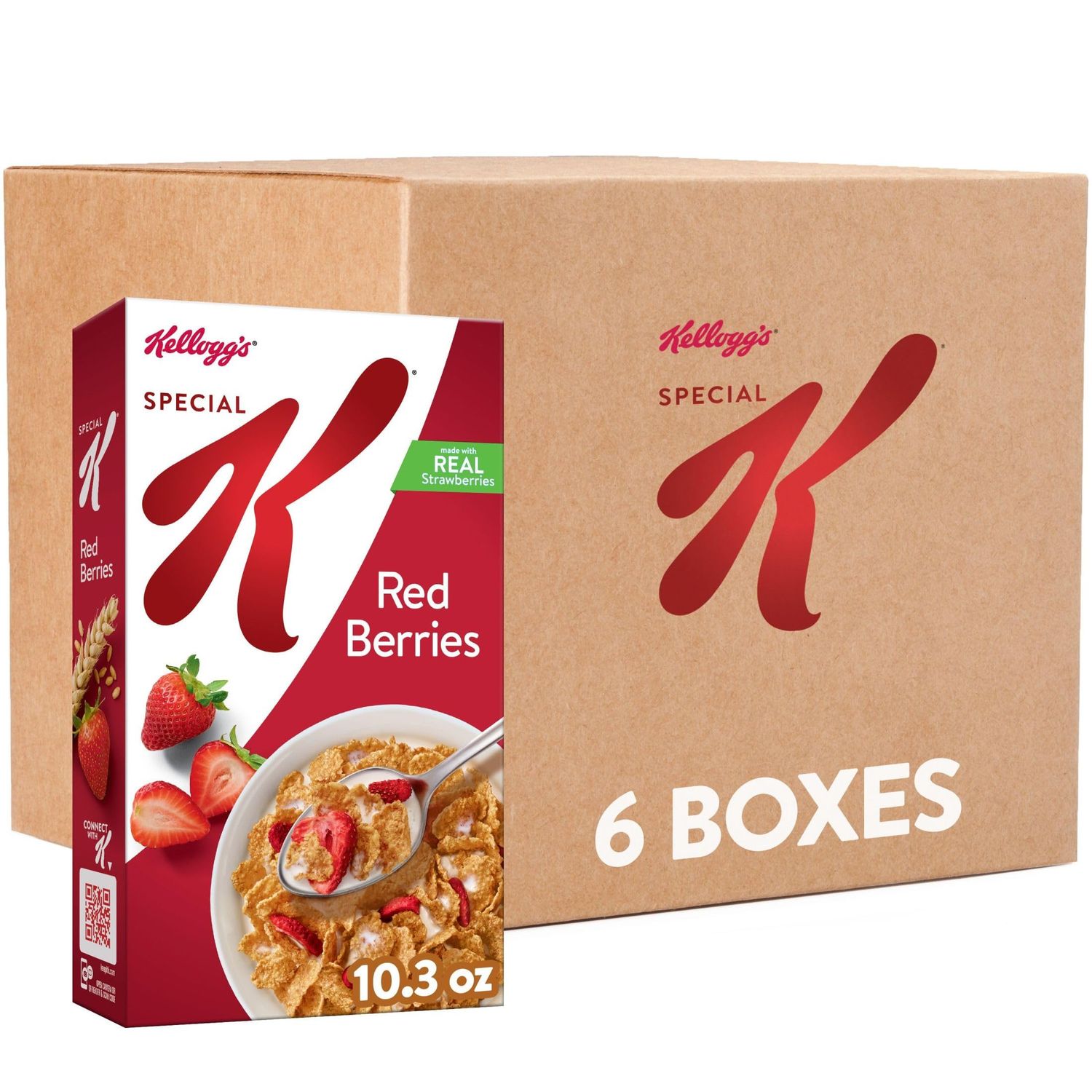 Kellogg&#39;s Special K Breakfast Cereal, Family Breakfast, Fiber Cereal, Red Berries (6 Boxes)