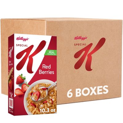 Kellogg&#39;s Special K Breakfast Cereal, Family Breakfast, Fiber Cereal, Red Berries (6 Boxes)