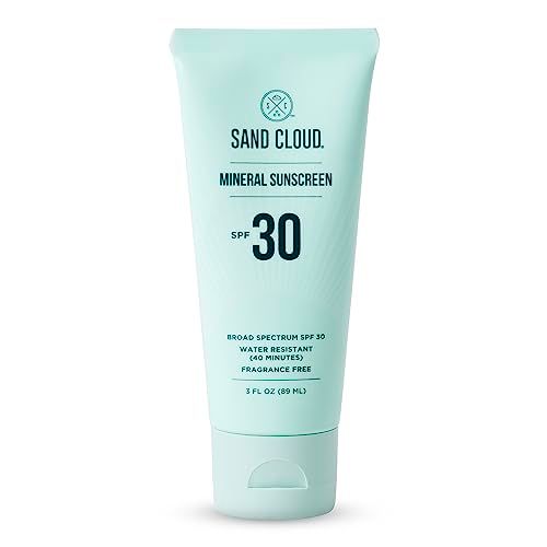 Sand Cloud Broad Spectrum Mineral Sunscreen for Body SPF 30, 3 Oz - Fragrance-Free Body Mineral Sunscreen that Hydrates, Nourishes, Protects Skin - Zinc Oxide Body Sunscreen for Sensitive Skin