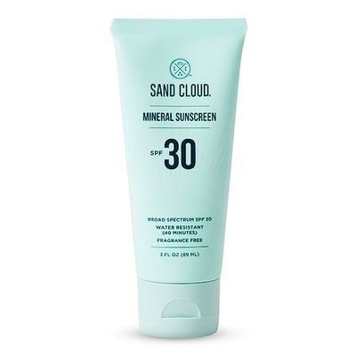 Sand Cloud Broad Spectrum Mineral Sunscreen for Body SPF 30, 3 Oz - Fragrance-Free Body Mineral Sunscreen that Hydrates, Nourishes, Protects Skin - Zinc Oxide Body Sunscreen for Sensitive Skin