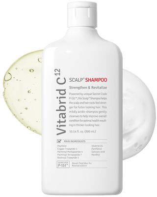 Scalp Shampoo for DHT Blocker, Hair Loss Relief - Moisture Anti-Aging Thickening Volumizing Fortifying Repairing Hair Strength Fuller Hair with Vitamin C, Peptides, Biotin, 10.14 fl.oz.