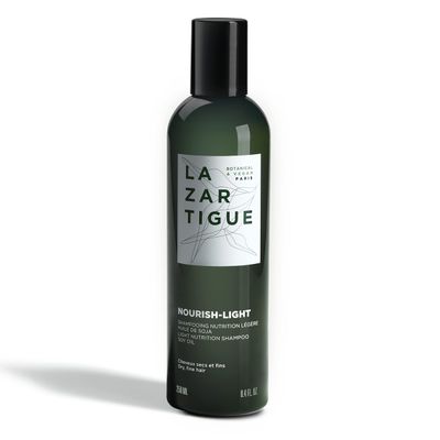 Lazartigue Nourish Light Shampoo, Soy Oil Enriched, Lightweight Nourishment for Dry, Fine Hair, Vegan, Sulfate Silicone Free, 8.4 fl.oz.