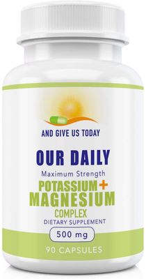 Our Daily Vites Potassium Magnesium Supplement 500mg - Powerful Magnesium Potassium Supplement with 5 Forms of Magnesium for Muscle Recovery, Leg Cramps, Gluten-Free Non-GMO - 90 Caps