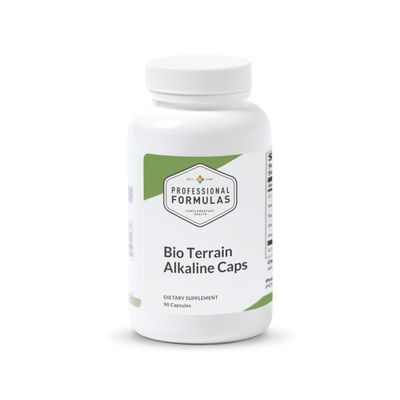 Professional Formulas Bio Terrain Alkaline - Support for Healthy Terrain and ion Balance with Calcium, Magnesium, Potassium, and Citric Acid - Vegetarian, Gluten Free, Hypoallergenic, 90 Capsules