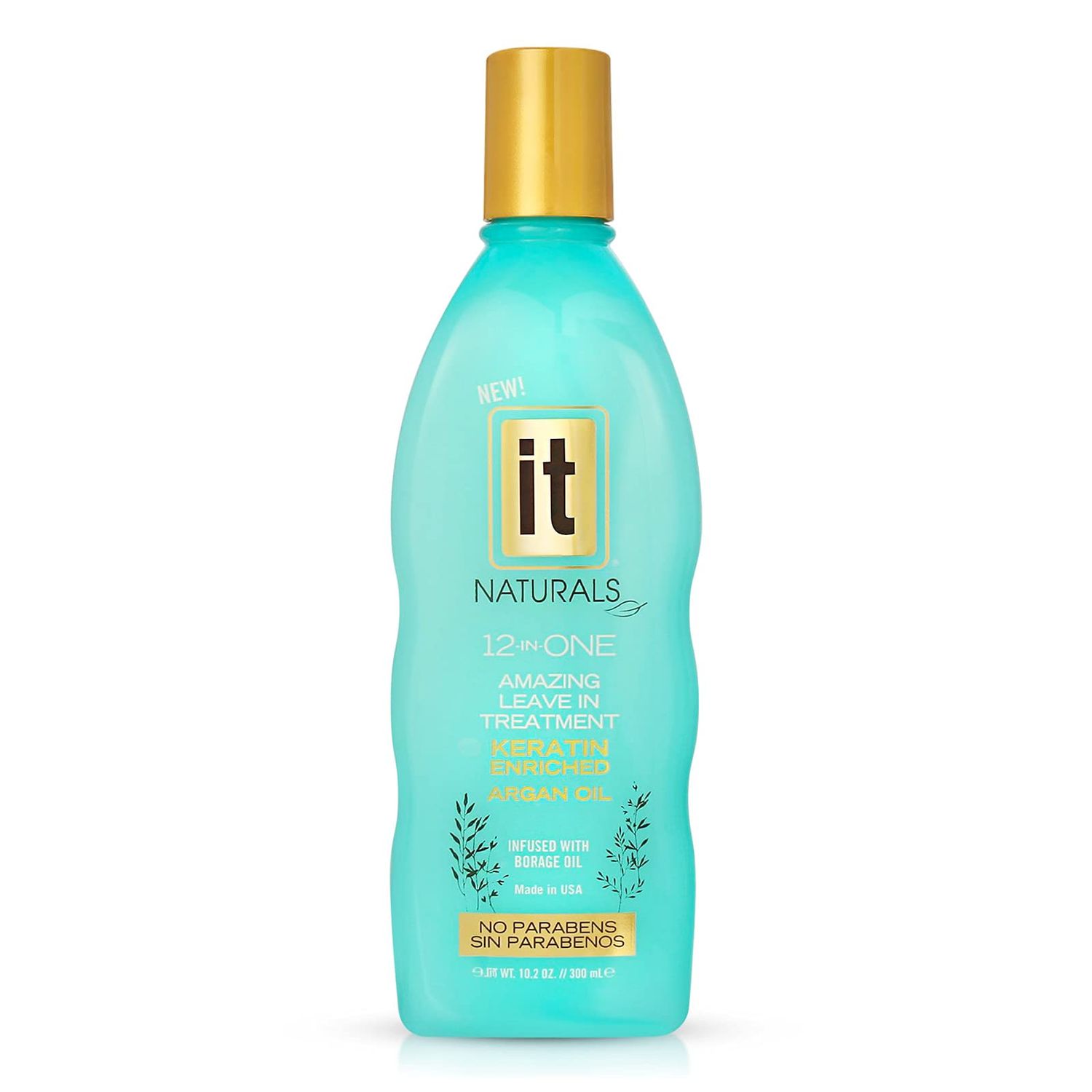 12-in-One Amazing Leave-In Hair Treatment - Infused with Keratin and Argan Oil for Silky Soft Hair and Added Shine - Conditioner Strengthens and Protects Dry Damaged Hair - It Naturals