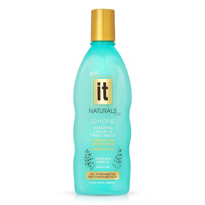 12-in-One Amazing Leave-In Hair Treatment - Infused with Keratin and Argan Oil for Silky Soft Hair and Added Shine - Conditioner Strengthens and Protects Dry Damaged Hair - It Naturals