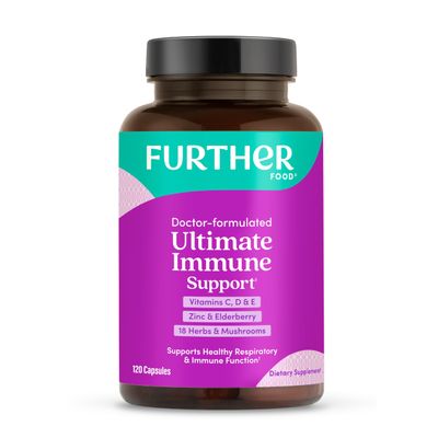 Further Food Ultimate Immune Support Vitamin C, D, E and Zinc Natural Immunity Booster Multivitamin Herbal Supplement Elderberry Echinacea, Daily Immune Defense Antioxidant Support.