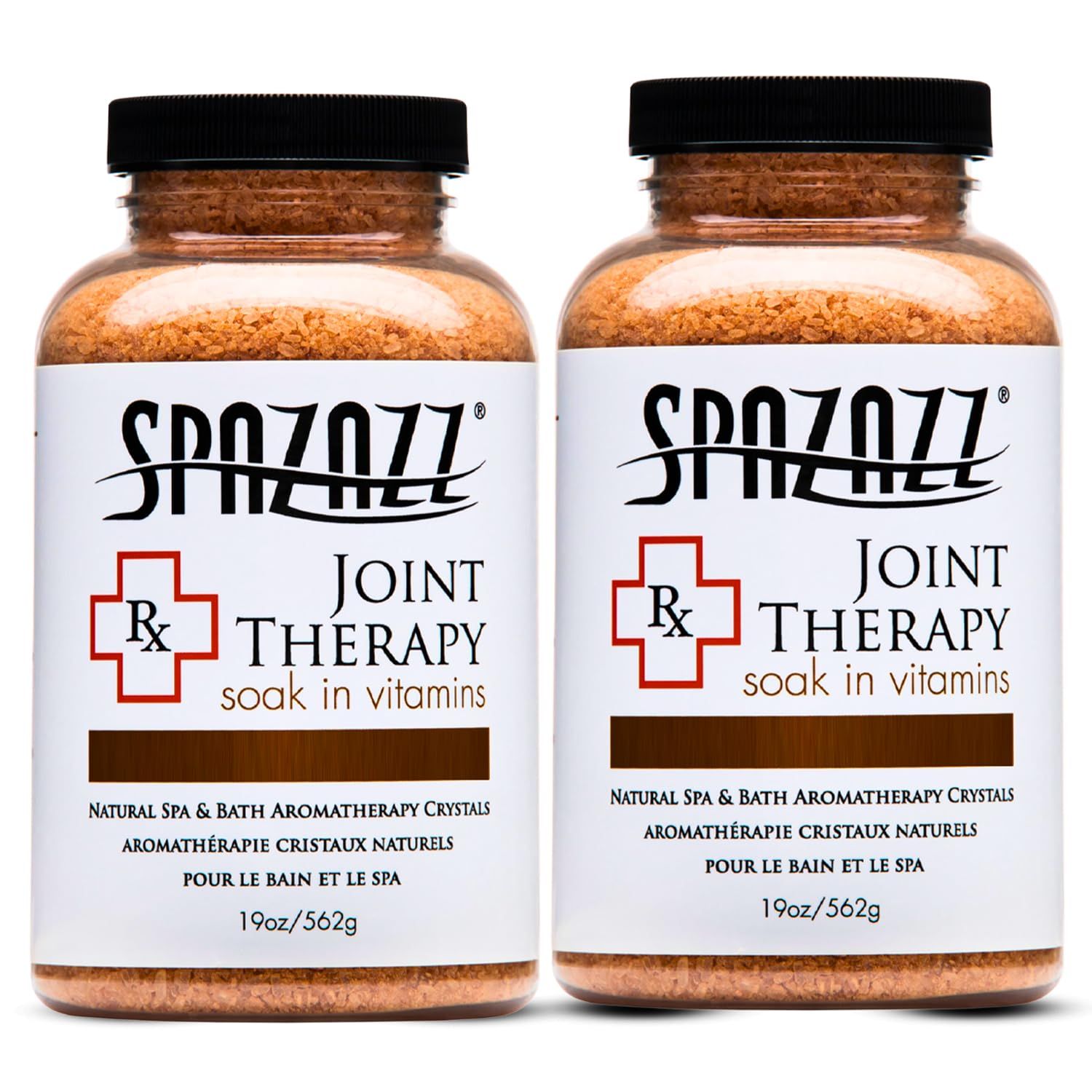 Spazazz Hot Tub Aromatherapy Joint Therapy Natural Spa Bath Salt Crystals 19oz 2 Packs - Aromatherapy Bath Salts with Magnesium Arnica - Safe for All Hot Tub and Spa Equipment