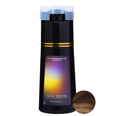 EHENiZ Polar Hair Dye Shampoo, Hair Care Instant Dye Shampoo, Polar Hair Care, Natural Hairs Color Shampoos for Gray Hair Coverage, Suitable for Women Men (Light Brown)