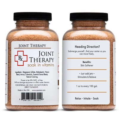 Spazazz Hot Tub Aromatherapy Joint Therapy Natural Spa Bath Salt Crystals 19oz 2 Packs - Aromatherapy Bath Salts with Magnesium Arnica - Safe for All Hot Tub and Spa Equipment