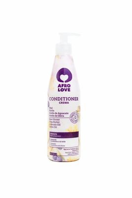 Afro Love Conditioner for Curly Hair, Deep Moisturizing Frizz Control, Hydrating Conditioner with Raw Honey, Shea Butter, Avocado Oil Olive Oil - Sulfate-Free, Paraben-Free, Silicone-Free, 16 oz