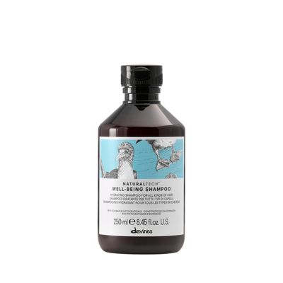 Davines Naturaltech WELLBEING Shampoo, Light And Gentle Cleansing To Moisturize, Protect and Enrich Without Changing Hair&#39;s Structure, 8.45 fl. oz.