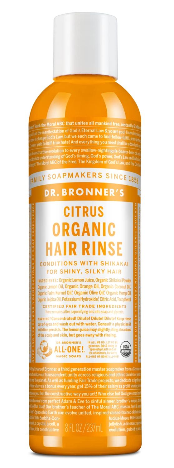 Dr. Bronner&#39;s Fair Trade Organic Hair Conditioning Rinse - Citrus Orange, 8 Ounce