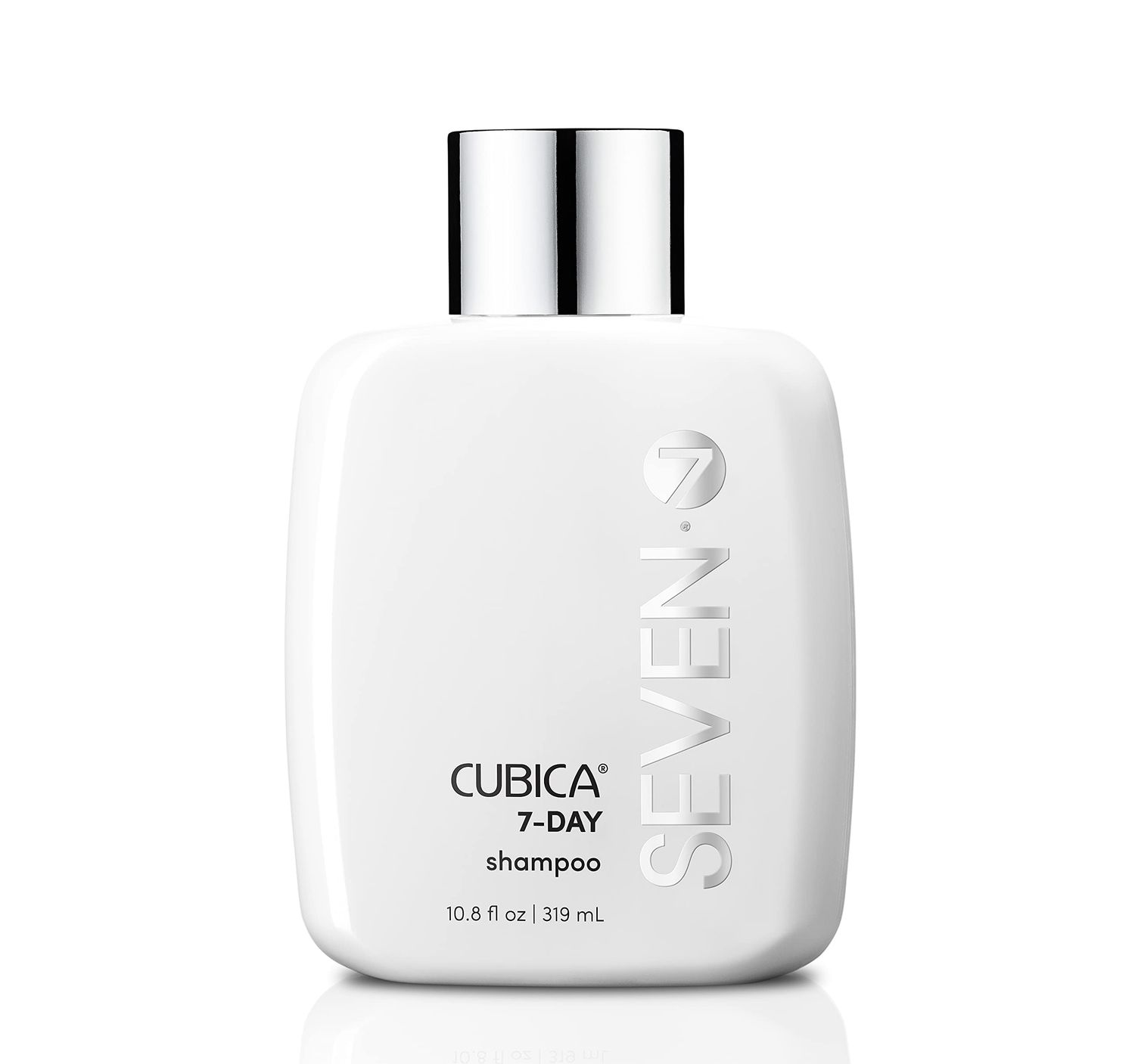 SEVEN Haircare Cubica 7-DAY Shampoo for Women, Men, All Hair Types, Add Shine and Moisture to Hair, Sulfate Paraben Free, Cruelty Free with Biotin Green Tea Extract, Made in USA, 10.8oz