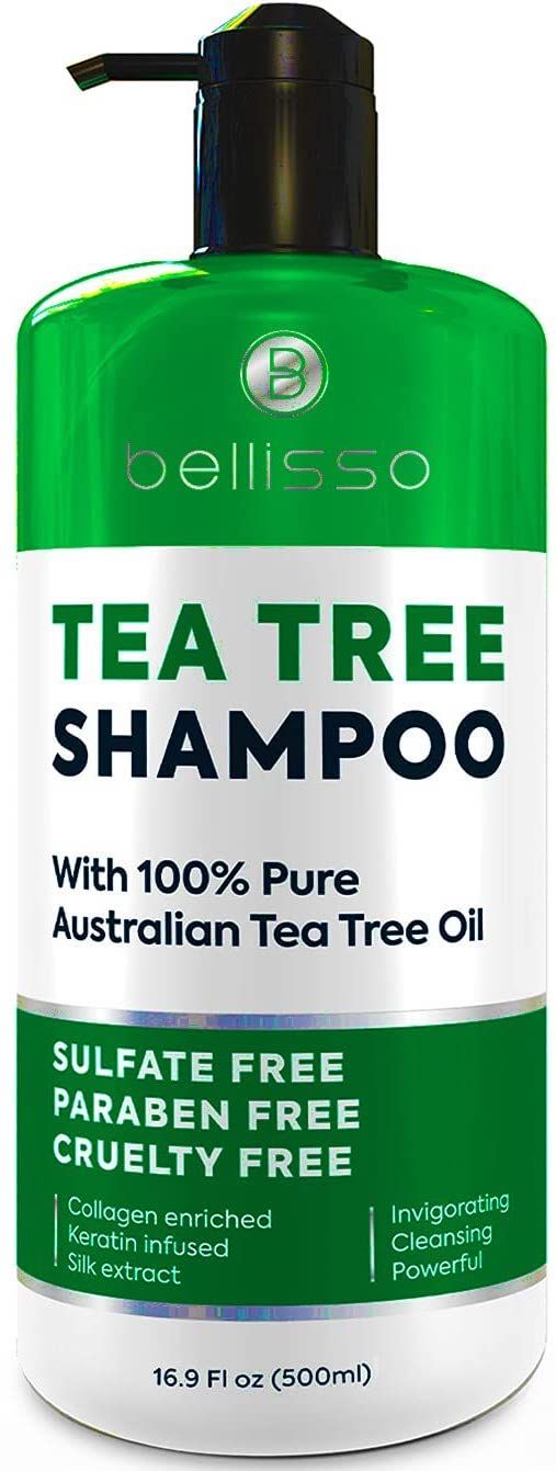 Tea Tree Oil Shampoo - Sulfate and Paraben Free with Collagen Keratin - Ideal for Women and Men with Oily Hair and Scalp Buildup - Anti Dandruff Treatment for Itchy, Dry Scalps - Salon Grade Products