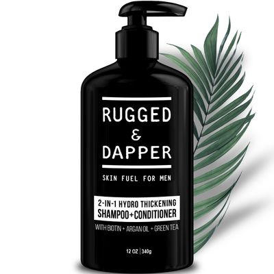RUGGED DAPPER 2-in-1 Mens Shampoo and Conditioner - Biotin Hair Thickening Shampoo for Men - SLS-free and Paraben-Free