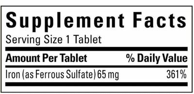 Nature Made Iron 65 mg 365 Tablets (325 mg Ferrous Sulfate), Dietary Supplement for Red Blood Cell Support, 365 Tablets, 365 Day Supply- Bundled with nalkotSupliments Guide