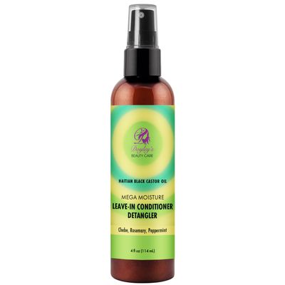 Doyley&#39;s Haitian Black Castor Oil Mega Moisture Leave-In Conditioner Detangler 4oz Chebe Powder, Rosemary, Peppermint
