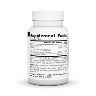 Source Naturals Zinc Amino Acid Chelate - 50mg - 100 Tablets