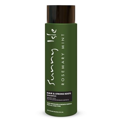 Sunny Isle Rosemary Mint Hair Strong Roots Shampoo 12oz Anti-Breakage Growth Formula Infused with Biotin Jamaican Black Castor Oil All Hair Types