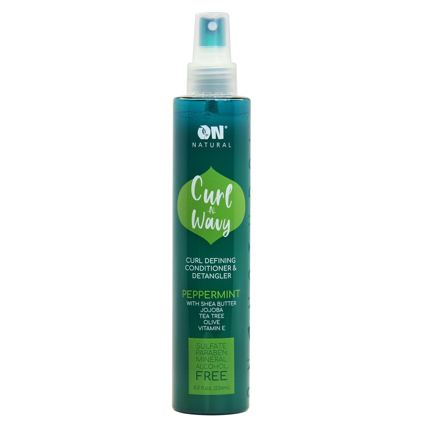 On Natural Curl and Wavy Curl Defining Conditioner Detangler, Peppermint 8 fl oz