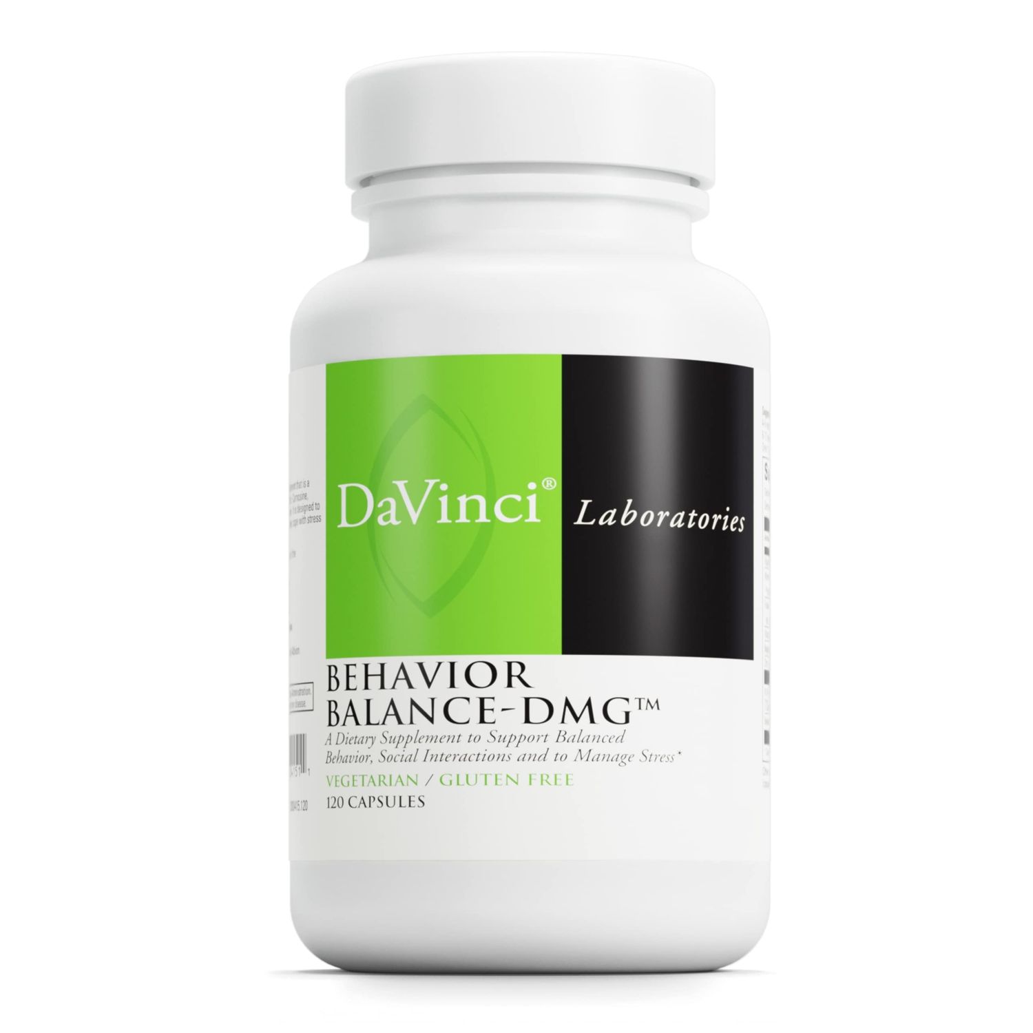 DAVINCI Labs Behavior Balance-DMG - Dietary Supplement to Support Clarity, Social Skills, Stress Coping, and Immune Health - with Vitamin E, B6, Zinc and More - Gluten-Free - 120 Vegetarian Capsules
