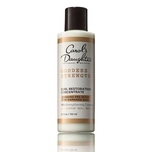 Carol&#39;s Daughter Goddess Strength Curl Restoration Concentrate, Bonding Pre Shampoo Hair Repair Treatment For Damaged Hair, 5.1 Fl Oz
