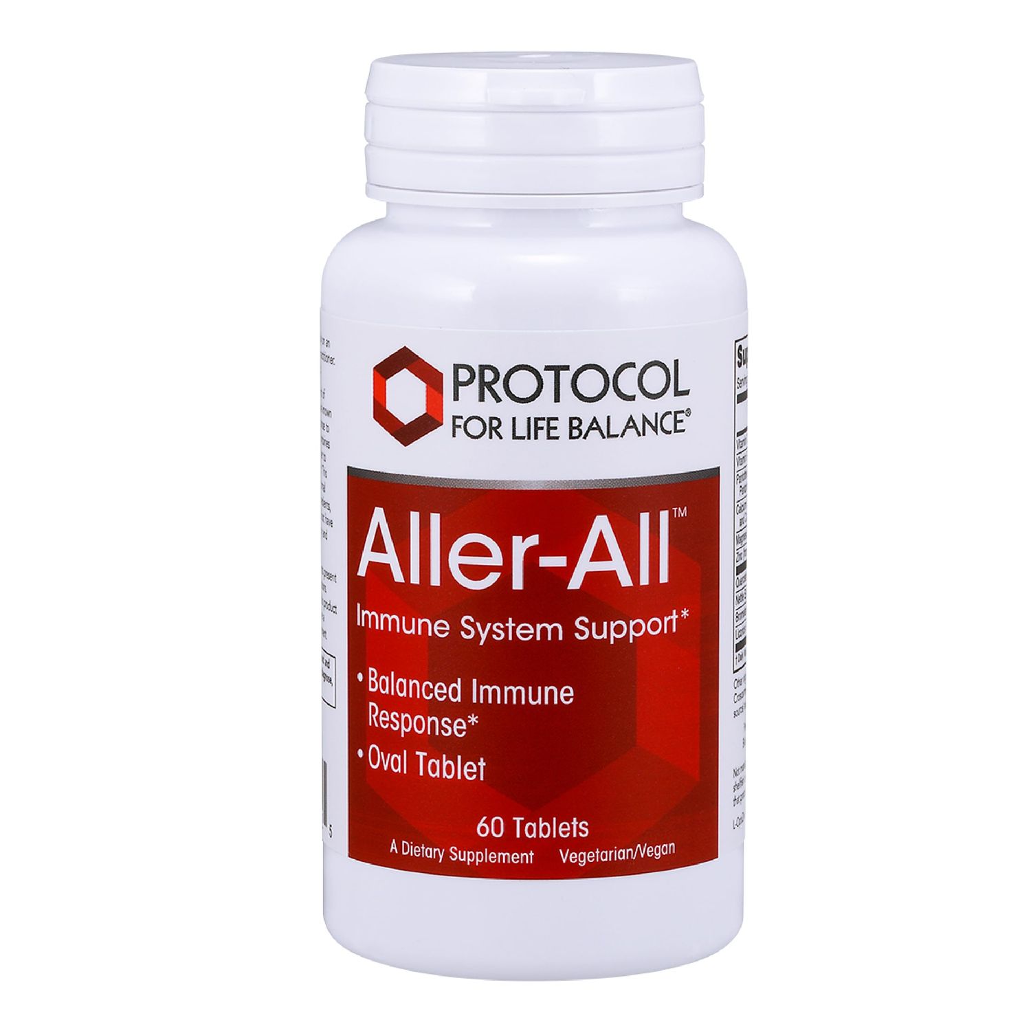 Protocol Aller-All Tablets - Immune System Support - with Vitamin C, Zinc, Quercetin, Calcium Bromelain - Kosher Dairy Free - 60 Tabs