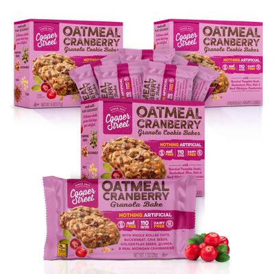 Cooper Street Cookies Chewy Granola Bakes, Oatmeal Cranberry (1 Ounce (18 Count))