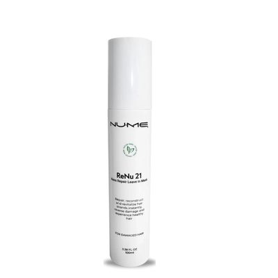 NuMe ReNu21 Nano Repair Leave-In Mask, 3.38 Fl Oz - Vegan, Formaldehyde-Free Hair Treatment for Dry, Damaged Hair and Split Ends - Hydrating and Smoothing Formula for Stronger, Healthier Strands