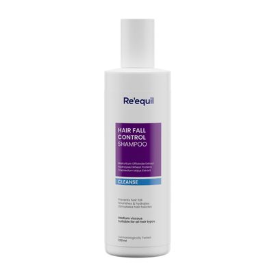 RE&#39; EQUIL Hair Fall Control Shampoo Reduces Hairfall Promotes Hair Thickness All Hair Types 250ml