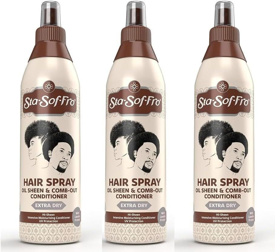 Sta-Sof-Fro Hair Scalp Spray Comb Out Conditioner with Lanolin, Extra Dry (3 Pack 350mL)
