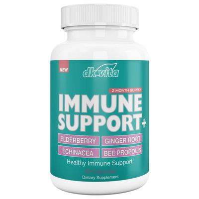 DINAMIK SPORTS DK Vita 9 in 1 Immune Support Supplement - Elderberry, Zinc, Vitamin C, Echinacea, Goldenseal, Ginger Root, Bee Propolis, Garlic Extract - Two Month Supply - 60 Capsules