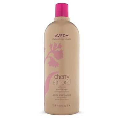 Aveda Cherry Almond Softening Conditioner for Normal to Dry Hair 98 Naturally Derived with Coconut Oil Shea Butter Silicone Free Iconic Aroma of Tonka, Orange, Ylang Ylang, 33.8 Fl Oz