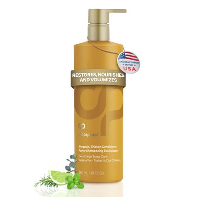 ColorProof Biorepair Thicken Conditioner 16 Fl. Oz., Fuller-Looking Hair Conditioner wFresh Lime, Eucalyptus, Mint Leaf Rosemary Scent, Hair Growth-Supporting Conditioner