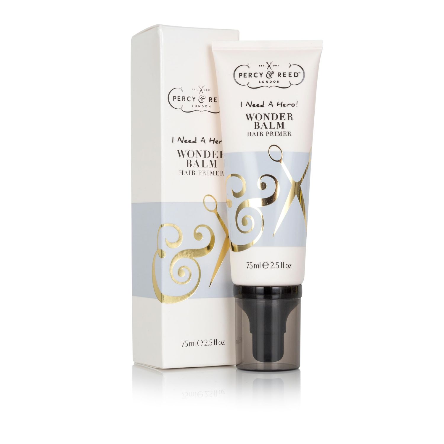 PERCY REED Hair Primer - I Need A Hero Wonder Balm, Anti Frizz Hair Product, Leave-in Balm, Anti-Humidity, 72 Hours Frizz Protection, Vegan, Paraben, Silicone, and Sulphate Free - 2.5 fl oz, 75 ml