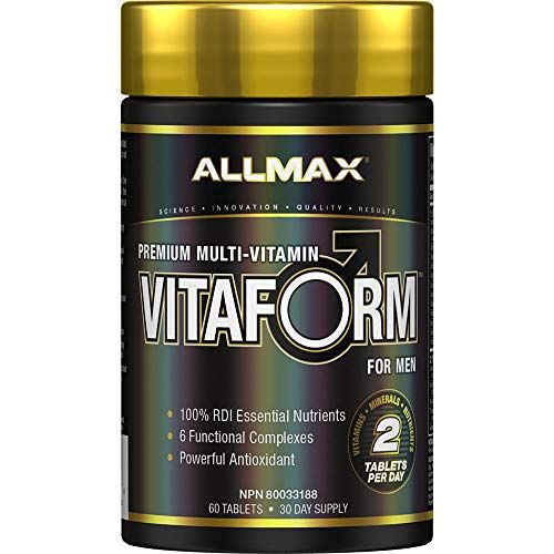 ALLMAX VITAFORM - 60 Tablets - Premium Multivitamin for Men - Six Functional Complexes Vitamin C, D3 Zinc - 30 Servings
