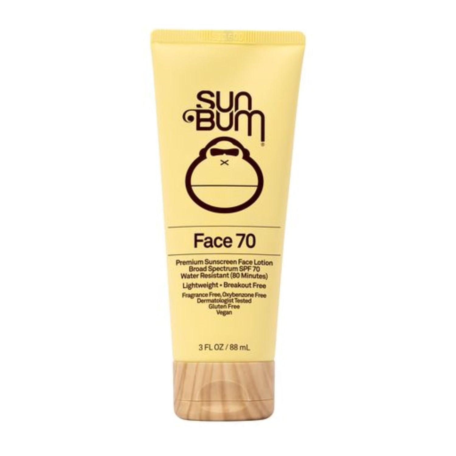 Sun Bum Original SPF 70 Sunscreen Face Lotion - Broad Spectrum Moisturizing Facial Sunscreen with Vitamin E - Hawaii 104 Act Compliant (Made without Octinoxate Oxybenzone) - Travel Friendly - 3 oz