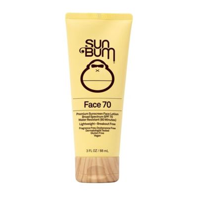 Sun Bum Original SPF 70 Sunscreen Face Lotion - Broad Spectrum Moisturizing Facial Sunscreen with Vitamin E - Hawaii 104 Act Compliant (Made without Octinoxate Oxybenzone) - Travel Friendly - 3 oz