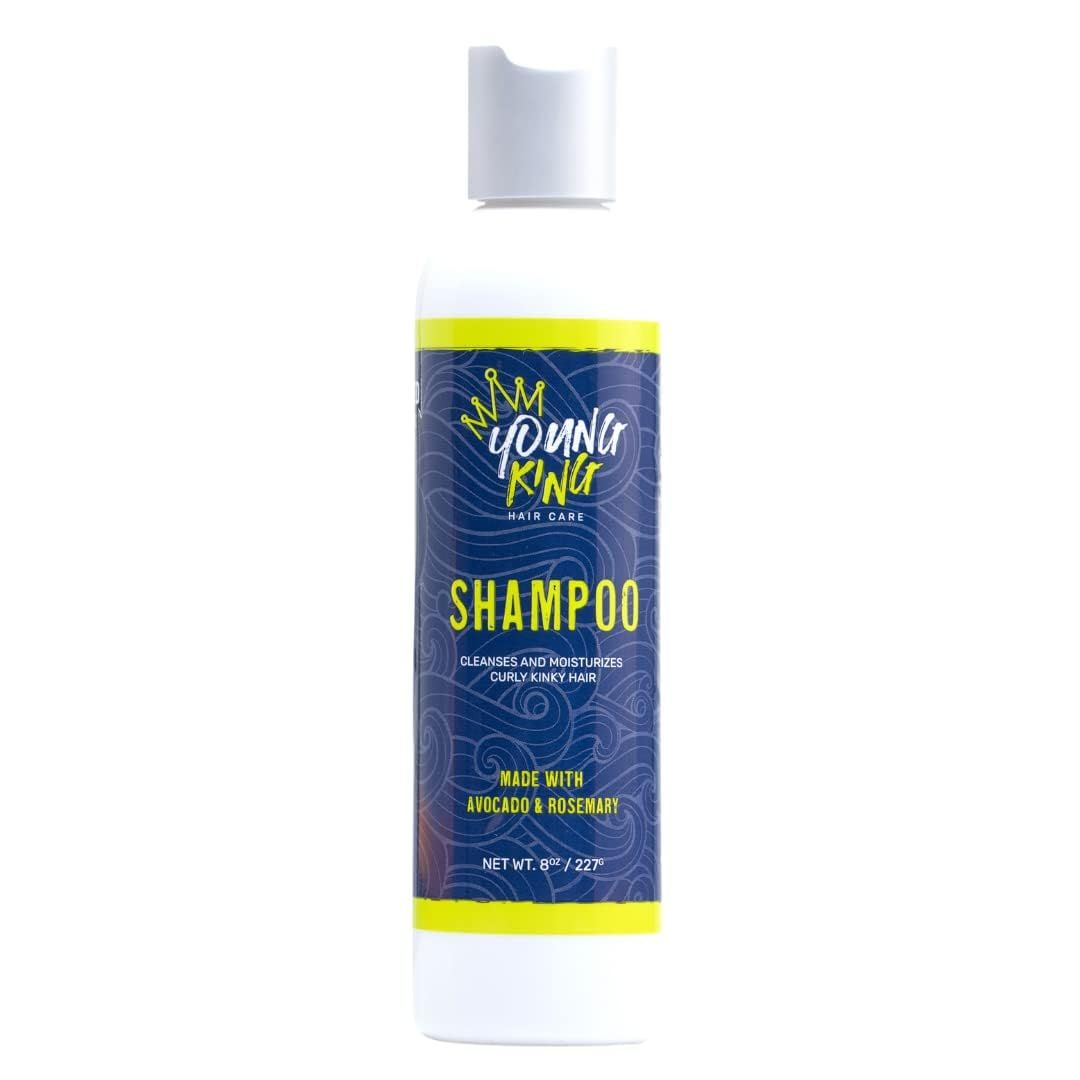 YOUNG KING HAIR CARE Kids Shampoo For Boys Cleanse and Hydrate Natural Curls Plant-Based and Harm-Free (8 oz)