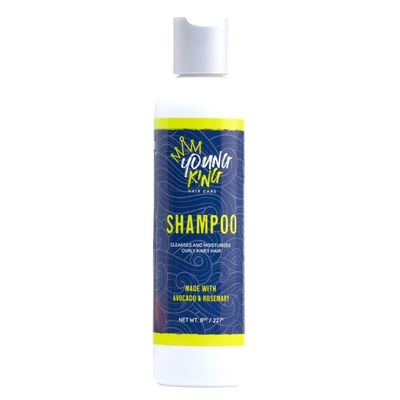 YOUNG KING HAIR CARE Kids Shampoo For Boys Cleanse and Hydrate Natural Curls Plant-Based and Harm-Free (8 oz)