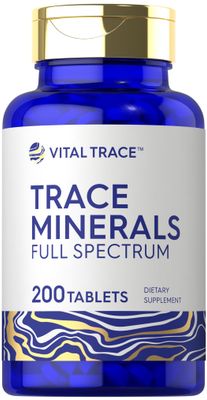 Carlyle Trace Minerals 200 Tablets Full Spectrum Supplement Non-GMO Gluten Free Complex by Vital Trace
