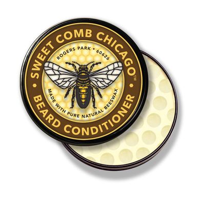 Sweet Comb Chicago: Beeswax Beard Conditioner, Strong Hold for Your Beard, Strengthens Softens Beards Mustaches - Leave in Conditioner Wax for Men