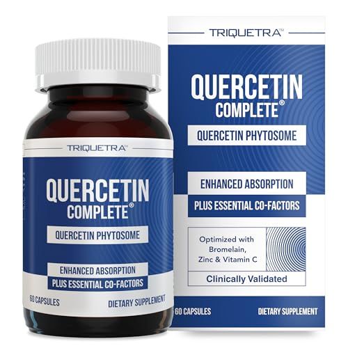 Quercetin Complete Quercetin Phytosome with 50X Higher Absorption, Clinically Proven Patented Quercefit - Most Effective Form of Quercetin - Enhanced with Bromelain, Zinc Vitamin C (60 Capsules)