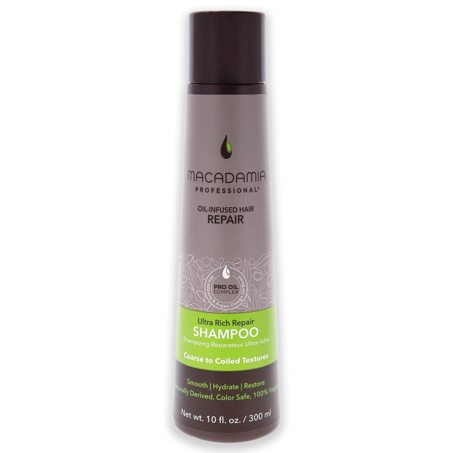 Macadamia Professional Hair Care Sulfate Paraben Free Natural Organic Cruelty-Free Vegan Hair Products Ultra Rich Hair Repair Shampoo, 10oz (packaging may vary)