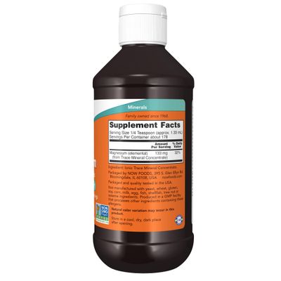 NOW Foods Supplements, Liquid Magnesium with Trace Mineral, Nervous System Support, 8-Ounce
