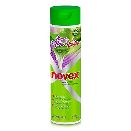 NOVEX Super Aloe Vera Conditioner - Infused with Organic Aloe Vera- vegan formula for softness and repairing hair conditioning treatment (300ml10.1oz)