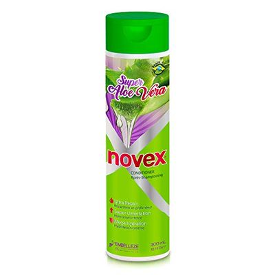 NOVEX Super Aloe Vera Conditioner - Infused with Organic Aloe Vera- vegan formula for softness and repairing hair conditioning treatment (300ml10.1oz)