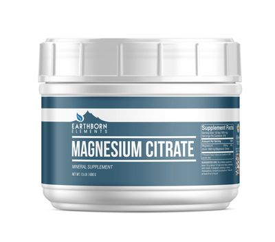 Earthborn Elements Magnesium Citrate (1.5 lb), Oral Supplement, No Additives or Fillers