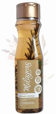 MILAGROS Shampoo Herbal - Romero y Jengibre 100 natural Combate caida del cabello y promueve su crecimiento
